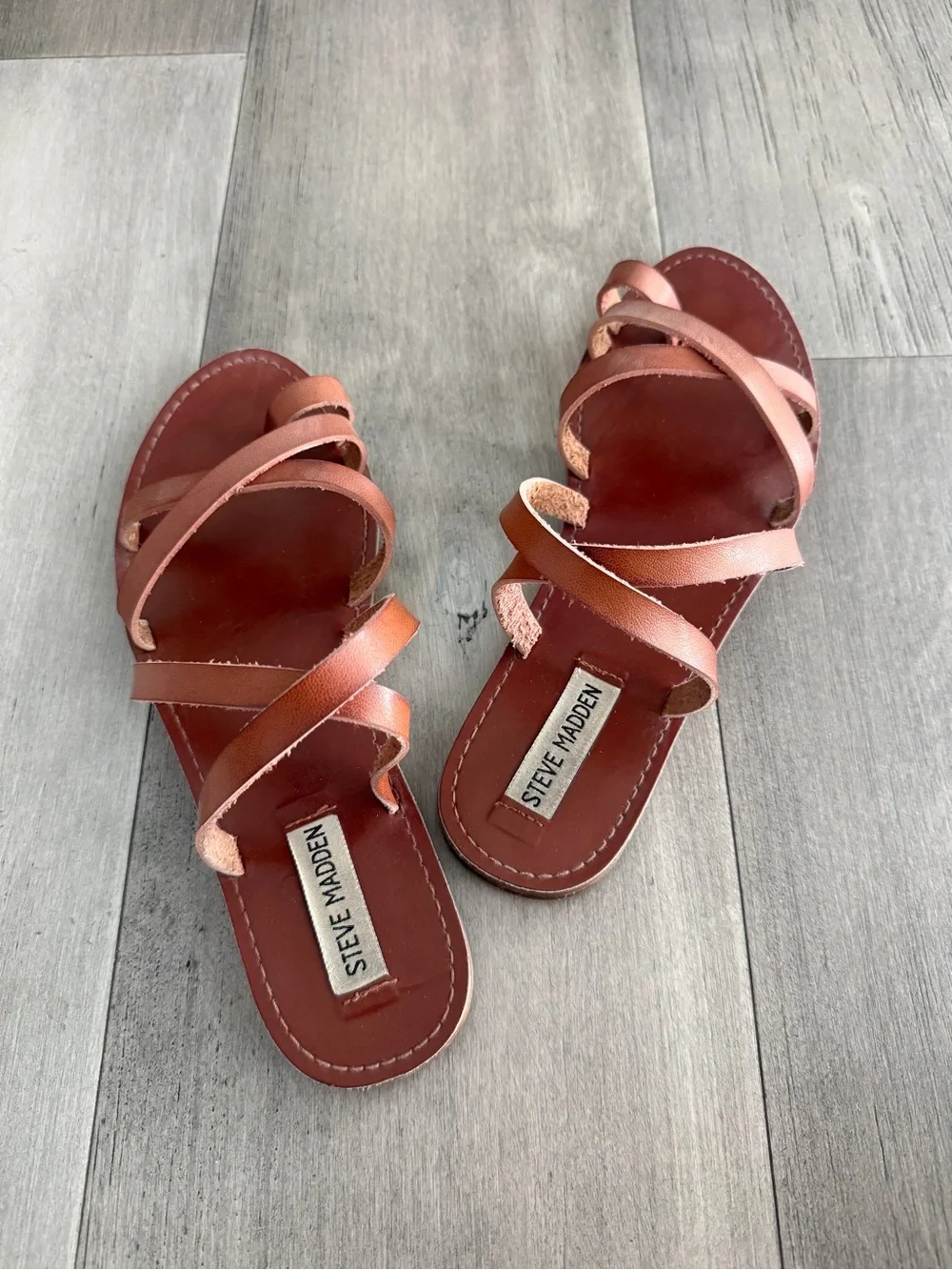Steve Madden Brown Strappy Sandals